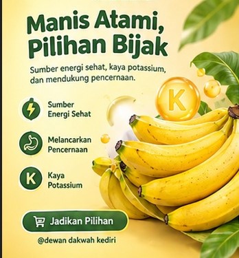 Tumpukan pisang cavendish segar warna kuning cerah dari distributor pisang cavendish Kediri